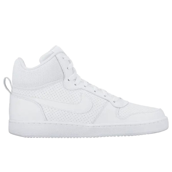 Nike Court Borough Men White High Top Trendy Stylish Sneakers Size 8.5 Women 10 - Picture 1 of 9